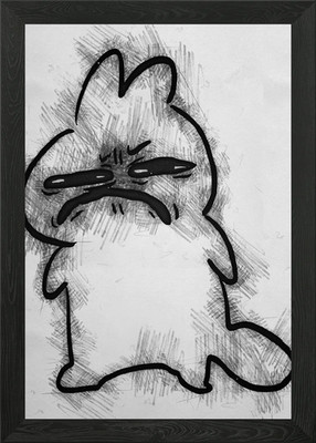 Katze Meme gerahmtes Wandbild Poster Leinwanddruck Bild