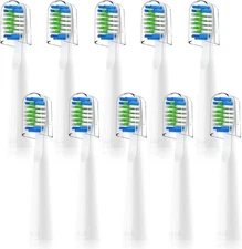 Compatible with Bitvae D2 Electric Toothbrush 1 Count (Pack of 10), White 
