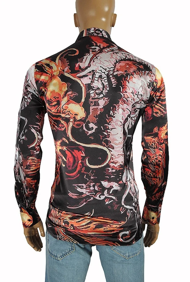Versace Dragon Men Dress Shirt, Long sleeve, Size Large - Image 2 of 4