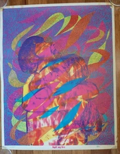 Groovy 'light my fire' Vintage Black Light Poster 1967 San Francisco