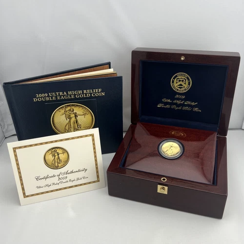 2009 $20 Twenty Dollar American 1 oz 24K Gold Double Eagle Ultra High Relief COA