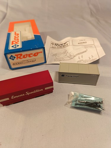 Roco 40060  Container u. Wechselpritsche, H0, ungebraucht, sehr gut, OVP | Zustand: Gebraucht