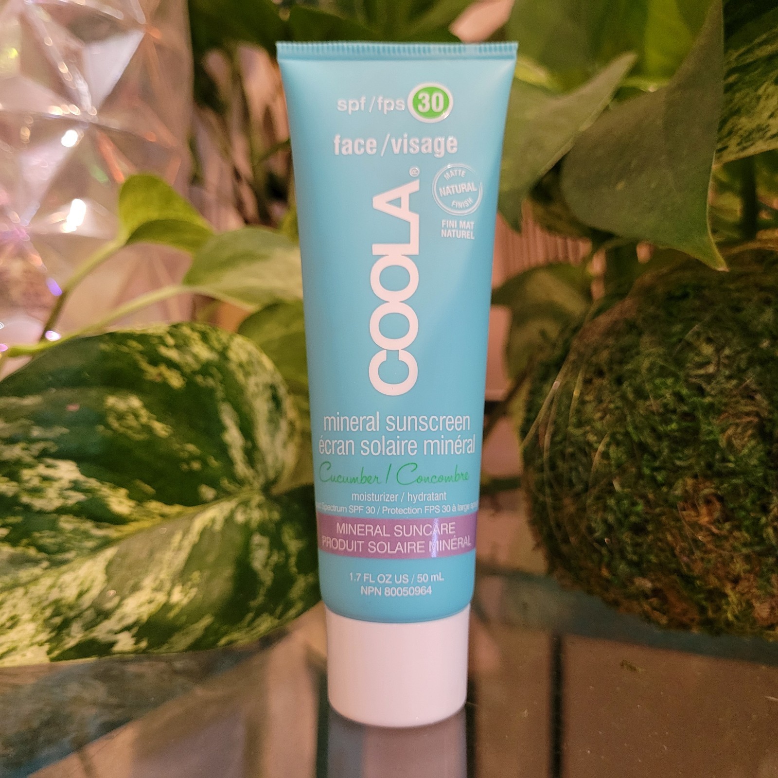COOLA Mineral Matte Face Sunscreen SPF 30 Organic Cucumber Moisturizer 1.7oz