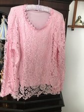 pink lace blouse