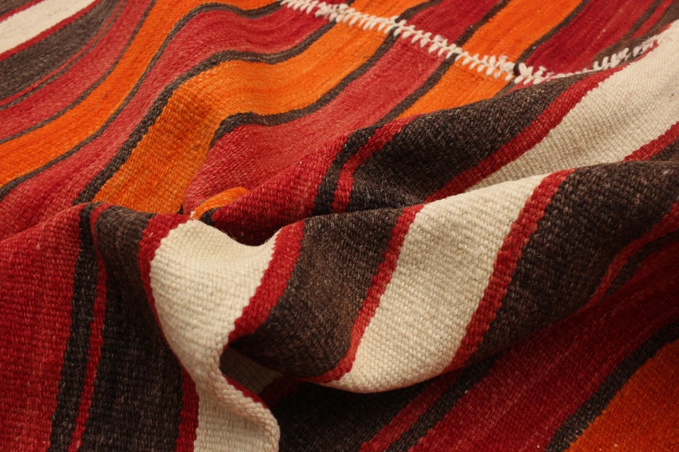 Alfombra oriental tradicional vintage tejida a mano alfombra de lana Kilim de 5'7" x 10'1" Foto 4 de 4