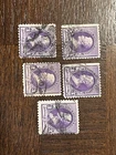 1890 US STAMP COLLECTION # 221 (5 STAMP USED) No Triangles Corner