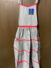 Yves Saint Laurent Apron YSL Gray Red Authentic Vintage Deadstock Not Used