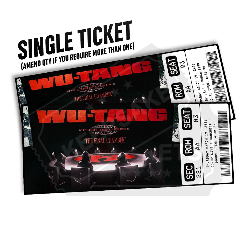 CUSTOM Wu-Tang Clan Mock Ticket Forever: The Final Chapter | Gift Reveal Keepsake