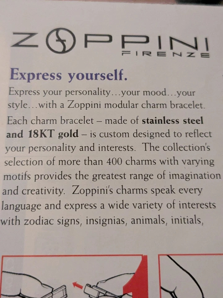 Authentic Zoppini Puffy Big Link Gold Letter G Free Shipping F76 - Image 4 of 4