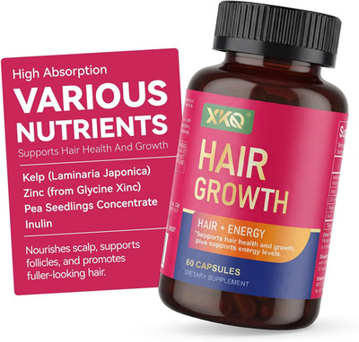 XKQ Hair Growth Supplements for Men & Women   Hair Skin and Nails Supplement wit