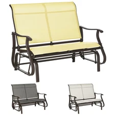 Outsunny Garden Double Gliding Chair, Outdoor Patio Glider Armchair