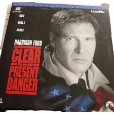 Clear and Present Danger Widescreen Edition Laserdisc 1995 VG Condition