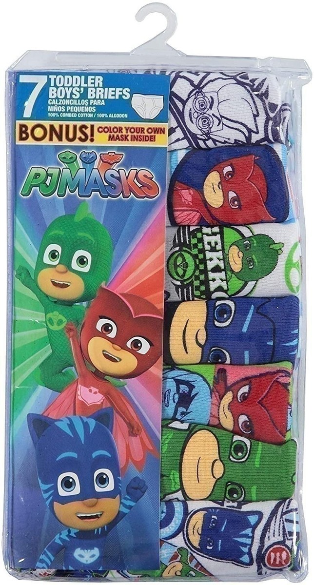 Lot De 7 Slips PJMASKS Pour Garçon - Taille 2T-3T - Neuf Sous Emballage - 100% Coton