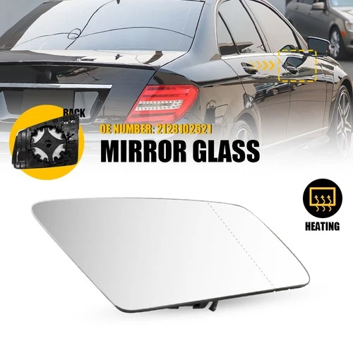 Passenger Side Right Heated Mirror Glass for Mercedes-Benz C250 C300 C350 12-14