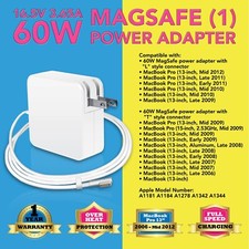 60W Power Adapter Charger A1344 for MacBook Pro 13" Before Mid 2012 A1278