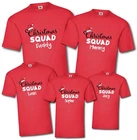 Personalised Christmas Squad T-Shirt Any Name Family Xmas Matching T-Shirts Top