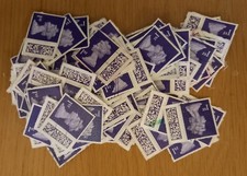 100 GB used machin definitive postage stamps (2022 barcoded '1st' face value)