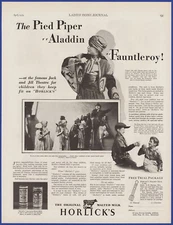 Vintage 1929 HORLICKS Malted Milk Drink Ephemera 1920's Print Ad