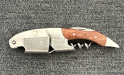 Double action Bartender wine key corkscrew Wine Bottle opener branded 7 Cellars