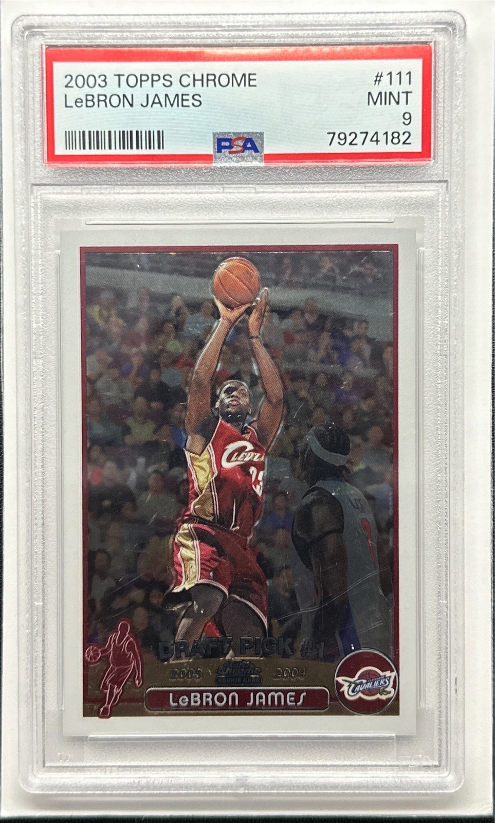 Lebron Rookie Card 2003-04 Topps Chrome LeBron James Rookie Card RC #111 PSA 9 MINT ...