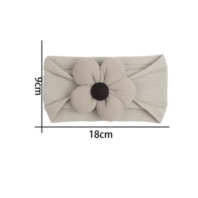 Big Flower Nylon Girl Hairband Elastic Weiches Baby Stirnband für Kinder Tur W D