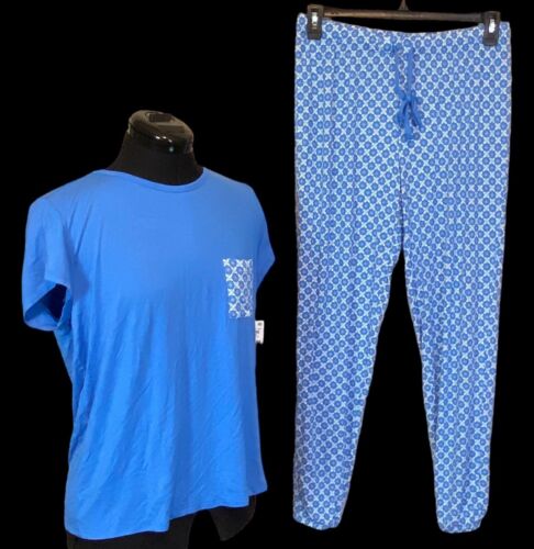 Charter Club kurzärmeliges Damen-Pyjama-Set & -Hose in blau Größe XL NEU MIT ETIKETT - Bild 2 von 13