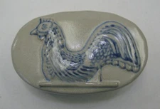 Vintage Prestige Place Museum American Folk Art Rooster Trinket Box Japan 