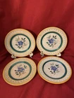 4 Stangl Pottery Bread Plate Terra Rose Garden Flower Blue Leaves 3698 3700 #B