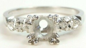 Antique Art Deco Mounting Setting Platinum Hold 5-5.5MM Ring Size 5.75 UK-L