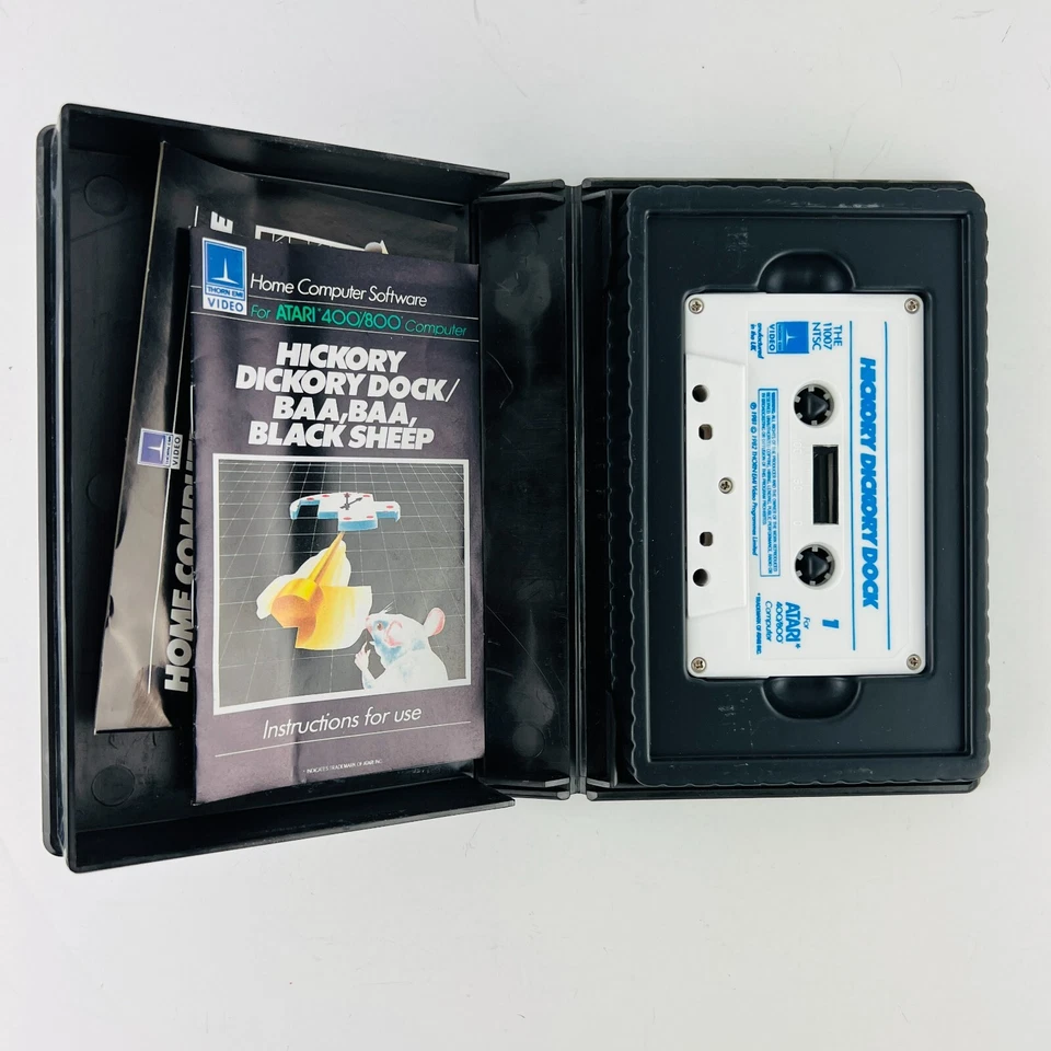 Atari 400/800 Computer Software Hickory Dickory Dock / Baa Baa Black Sheep RARE - Image 2 of 3