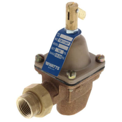 Watts TB1156F 1/2'' Bronze High Capacity Feed Water Pressure Regulator With Union
