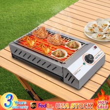 1800W Electric BBQ Grill Smokeless Stainless Steel Barbecue Hot Plate Griddle