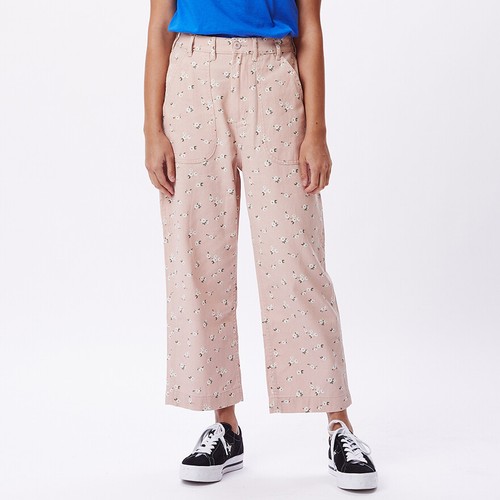 Obey Womens Studio Work Pants Peach 