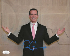 Eric Garcetti Signed 8x10 Photo w/ JSA COA #AL48793 LA Mayor India Ambassador
