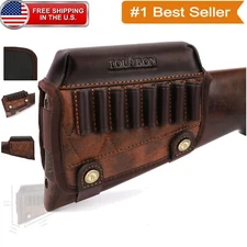 Right-Handed PU Leather Cheek Rest with Adjustable Straps & Shell Holder