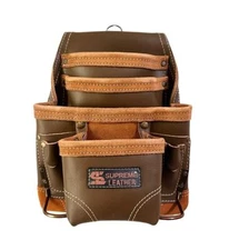 10 Pocket Top Grain Tool Pouch | Durable Construction Leather Tool Pouch
