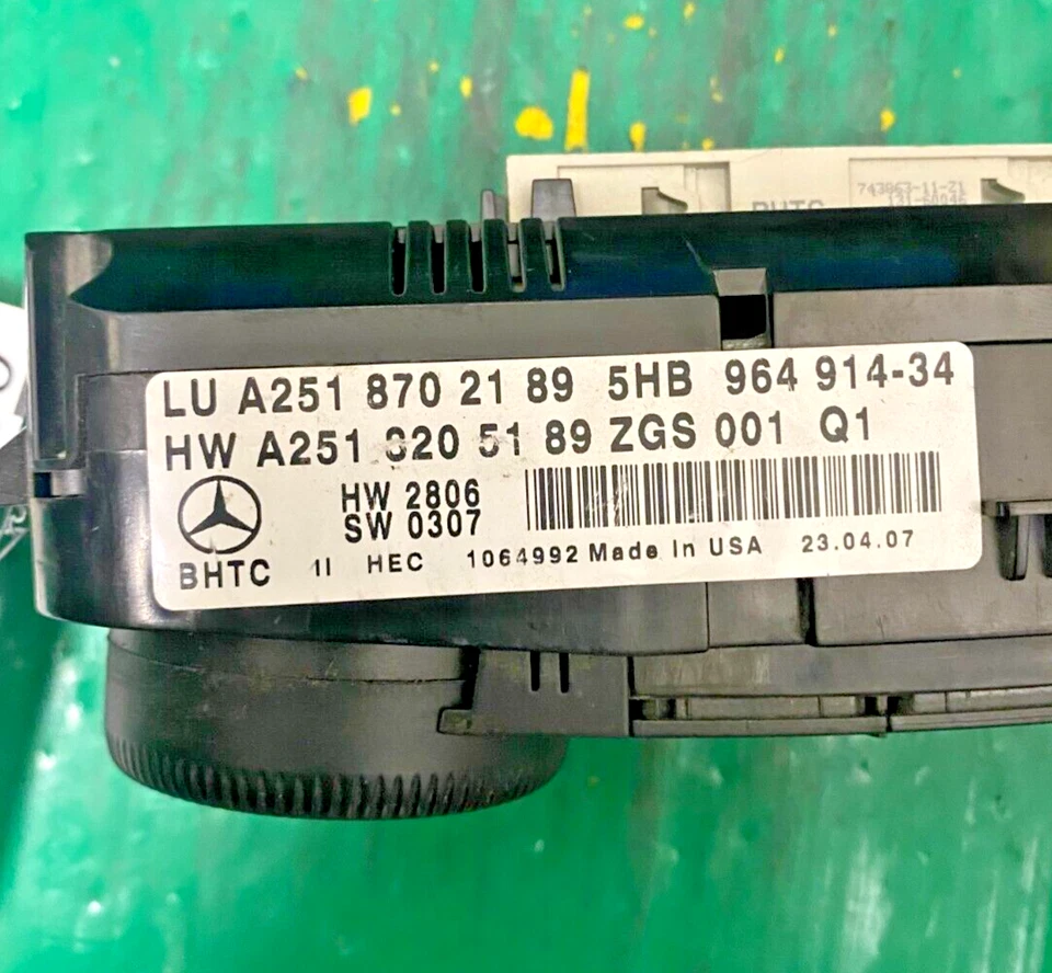 2007-2012 Mercedes-Benz GL350 GL450 AC нагреватель климат-контроль - Изображение 4 из 4