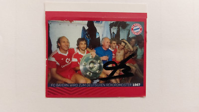 Hansi Flick - signiert - topps Sticker 1987 Bayern München Meisterfeier Meister
