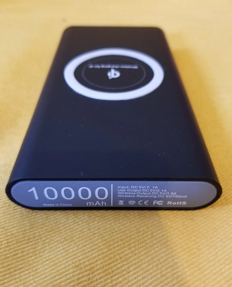 Cargador Inalámbrico Qi 10000mAh Banco de Alimentación Estuche (Batería no incluida) Foto 3 de 4