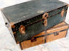 2 Antique Trunks Estate Attic Find! Large Luggage Collectible LOCAL PICKUP ONLY