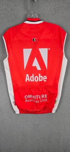 Capo Cycling Vest Men L Windtex Red White Red Mesh Back Pockets Adobe - Picture 7 of 10
