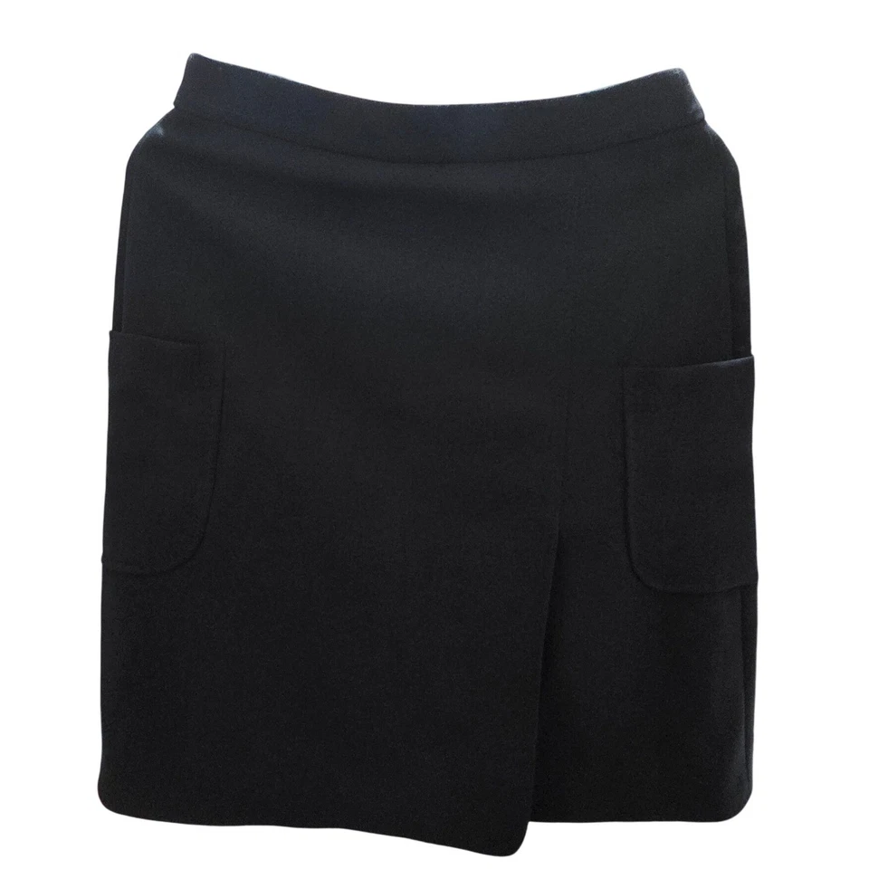 Falda Brooks Brothers para mujer azul marino tela tejida en Italia talla 6 carrera Foto 3 de 4