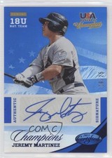 2013 Panini USA Baseball Champions Mirror Blue 9/25 Jeremy Martinez #34 Auto 1u6