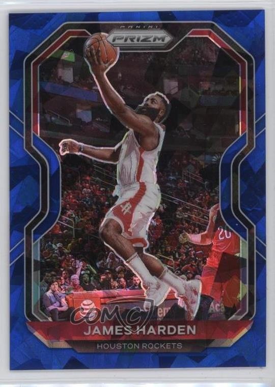 2020-21 Panini Prizm Blue Ice Prizm 16/125 James Harden #112 1fm9