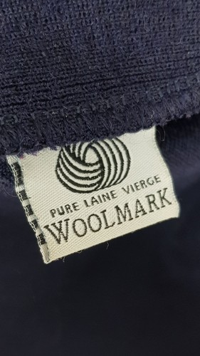 Vintage Busnel Navy Wool Cardigan Size 16 - Picture 8 of 10