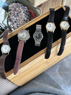 Caravelle by Bulova, Bijoux Terner, Ravel, Century Lot of 5 Quartz Wristwatches