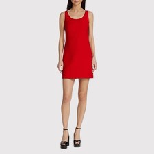 NEW Michael Kors Collection Womens Dress Red Mini Virgin Wool Crepe Shift Size 6
