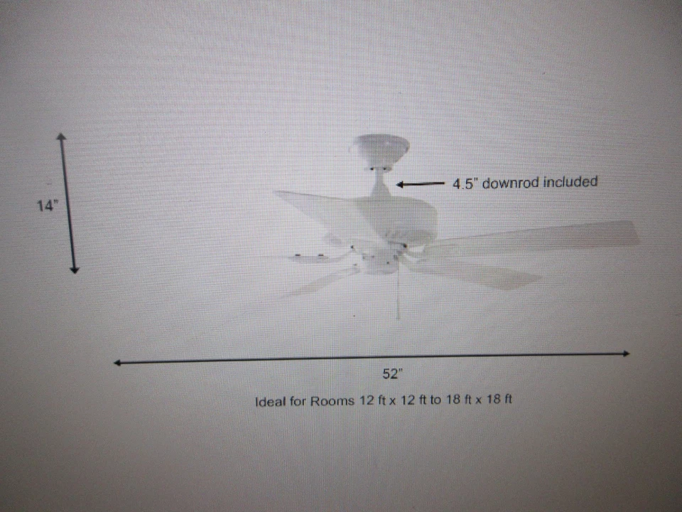 Hampton Bay Barrow Island 52 in. Indoor/Outdoor Wet Rated White Ceiling fan - Image 4 of 4