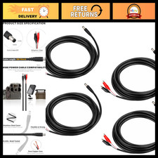 79" Chew Proof Trail Camera Power Cord with Alligator Clips, 5.5x2.1mm DC Cable