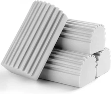 Damp Clean Duster Sponges 4 Pack Cleaning Brush for Blinds Glass Vents Gray